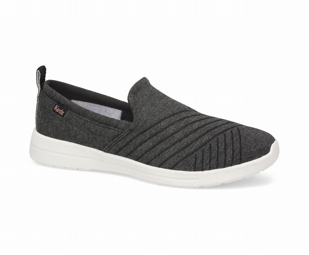 Women's Keds Studio Hart Jersey Slip Ons Deep Grey 6137508VD - South Africa